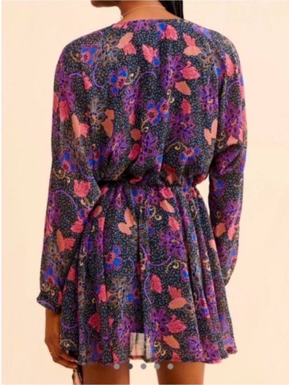 Free People Teegan Lined Dress Floral Boho Bohemian Country Fall Autumn S - Picture 2 of 11